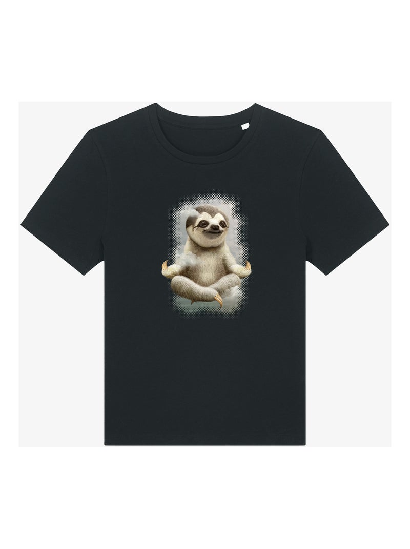 T-shirt Femme - SLOTH MEDITATE Noir - Kiabi