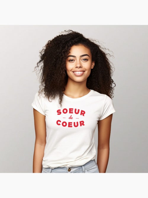 T-shirt Femme - SOEUR DE COEUR - Kiabi T-shirt Femme - SOEUR DE COEUR - Kiabi