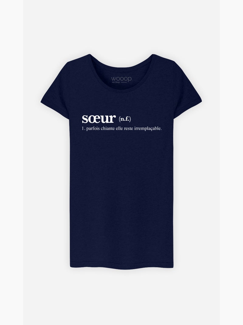 T-shirt Femme - SOEUR DEFINITION 2 Bleu marine - Kiabi