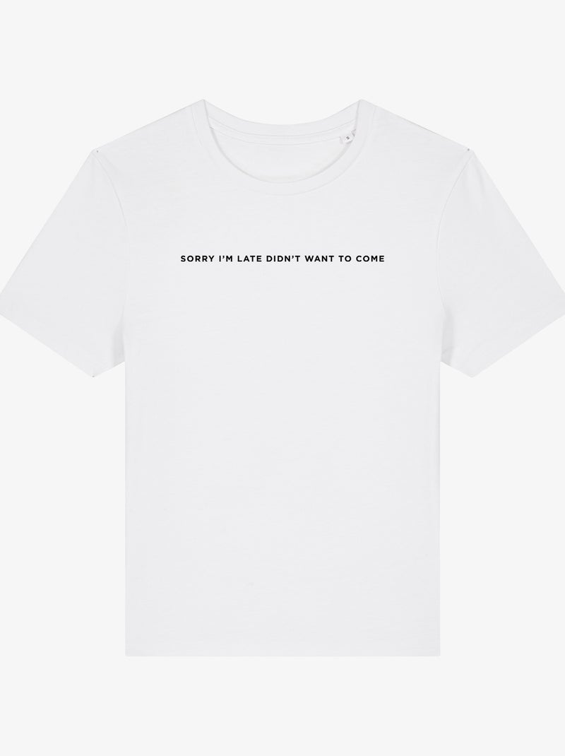 T-shirt Femme - SORRY IM LATE Blanc - Kiabi