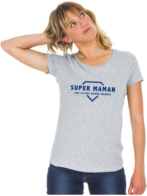 T-shirt Femme - SUPER MAMAN CAR J'AI DES SUPERS ENFANTS 2 WAF - Kiabi T-shirt Femme - SUPER MAMAN CAR J'AI DES SUPERS ENFANTS 2 WAF - Kiabi