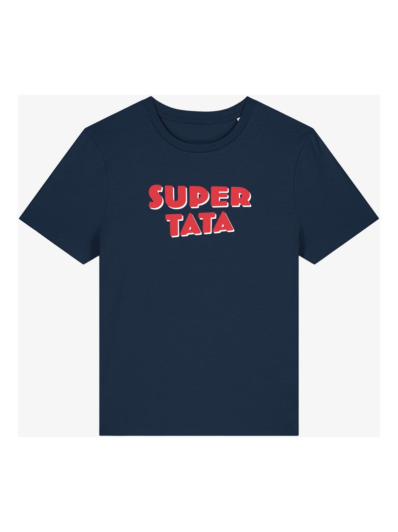 T-shirt Femme - SUPER TATA 4 Bleu marine - Kiabi