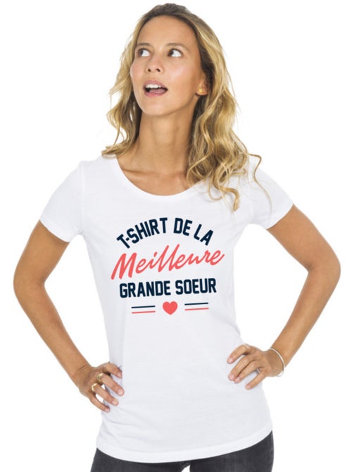 T-shirt Femme - T-shirt Femme - DE LA MEILLEURE GRANDE SŒUR - Kiabi T-shirt Femme - T-shirt Femme - DE LA MEILLEURE GRANDE SŒUR - Kiabi