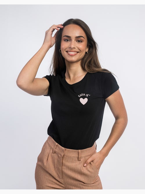 T-shirt Femme - TATA D'AMOUR CŒUR - Kiabi T-shirt Femme - TATA D'AMOUR CŒUR - Kiabi