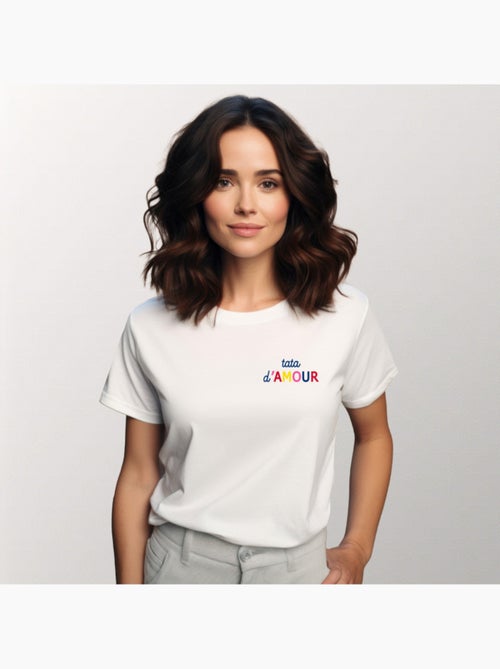 T-shirt Femme - TATA D'AMOUR COLORÉE CŒUR - Kiabi T-shirt Femme - TATA D'AMOUR COLORÉE CŒUR - Kiabi
