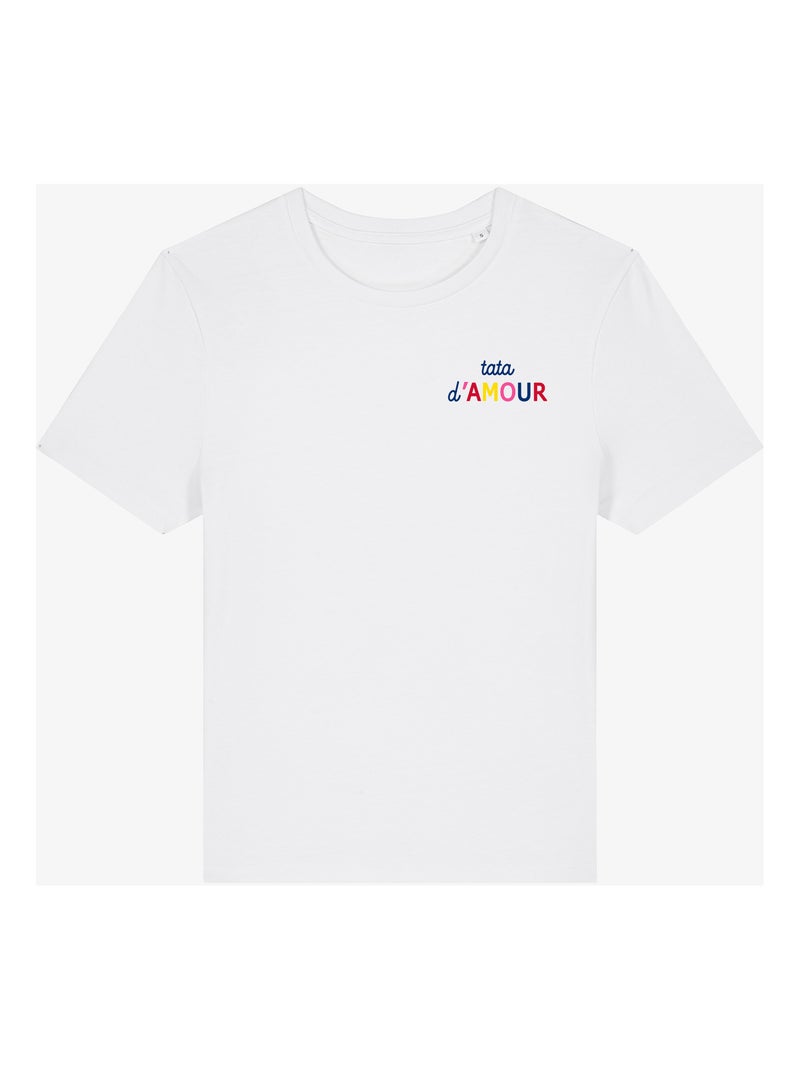 T-shirt Femme - TATA D'AMOUR COLORÉE CŒUR Blanc - Kiabi