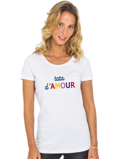 T-shirt Femme - TATA D'AMOUR COLORÉE WAF - Kiabi