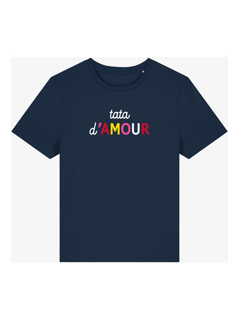 T-shirt Femme - TATA D'AMOUR COLORÉE WAF Bleu marine - Kiabi