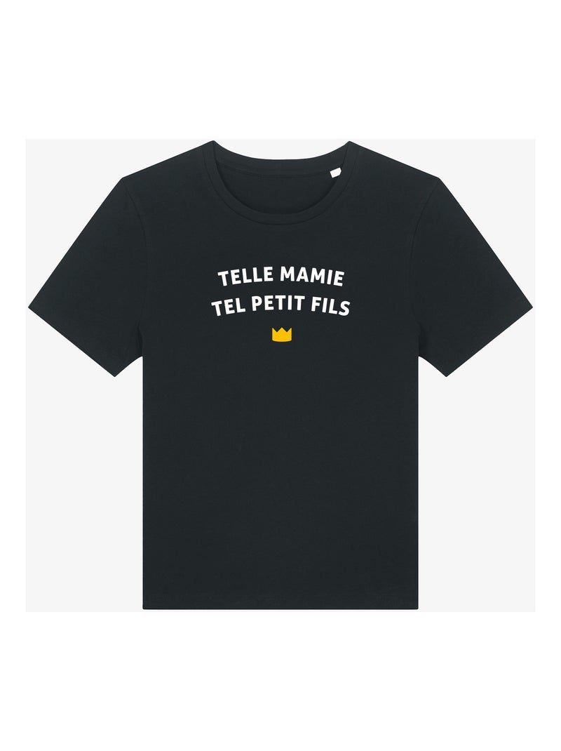 T-shirt Femme - TELLE MAMIE TEL PETIT-FILS WAF Noir - Kiabi