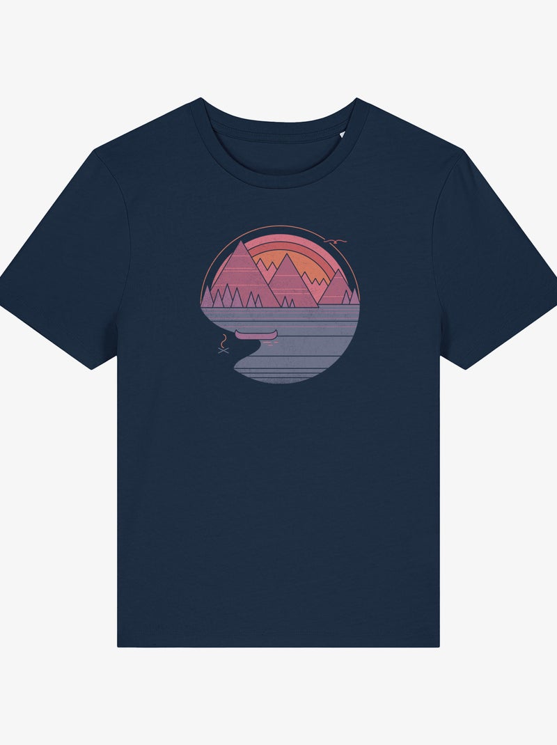 T-shirt Femme - THE MOUNTAINS ARE CALLING Bleu marine - Kiabi