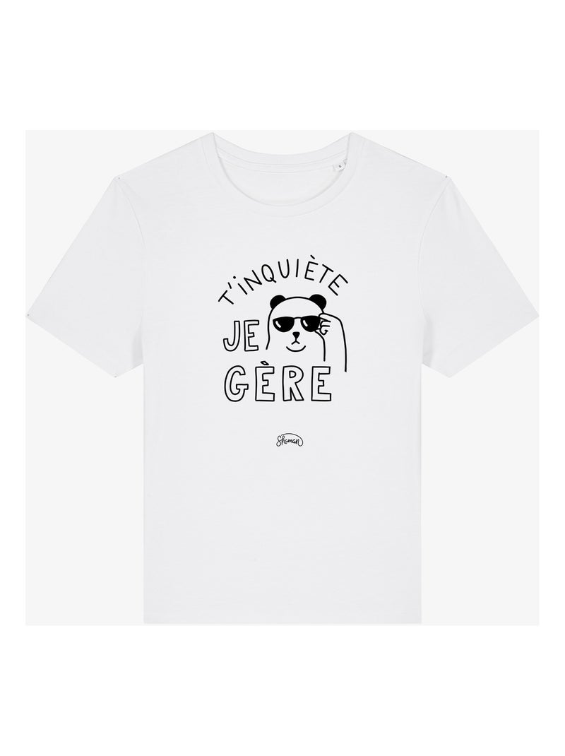T-shirt Femme - T'INQUIETE JE GERE Blanc - Kiabi