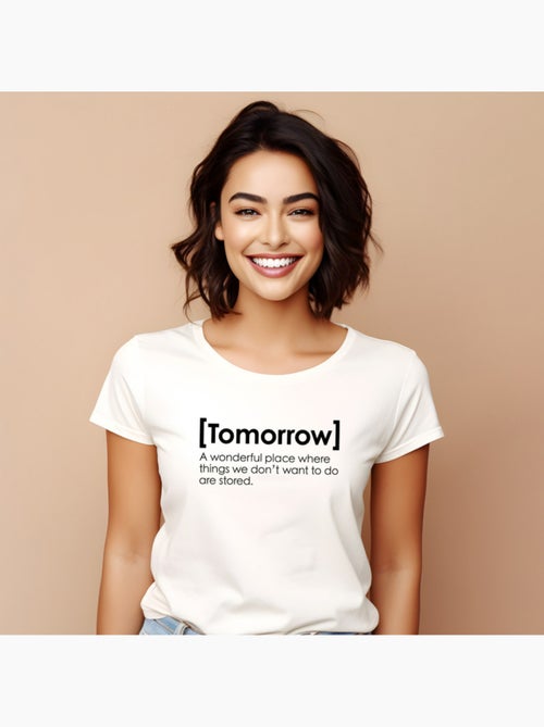 T-shirt Femme - TOMOROW DEFINITION - Kiabi
