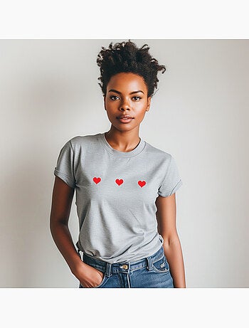 T-shirt Femme - TROIS PETITS COEURS