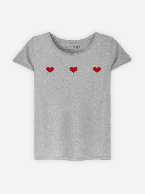 T-shirt Femme - TROIS PETITS COEURS - Kiabi T-shirt Femme - TROIS PETITS COEURS - Kiabi