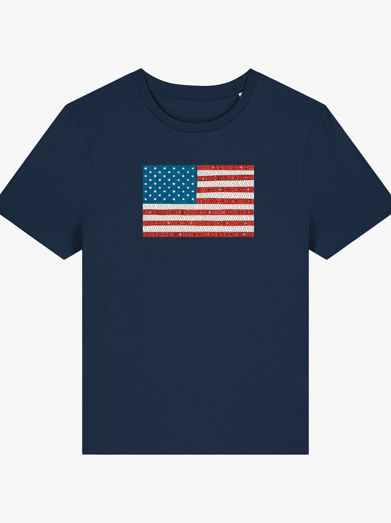 T-shirt Femme - USA Bleu marine - Kiabi