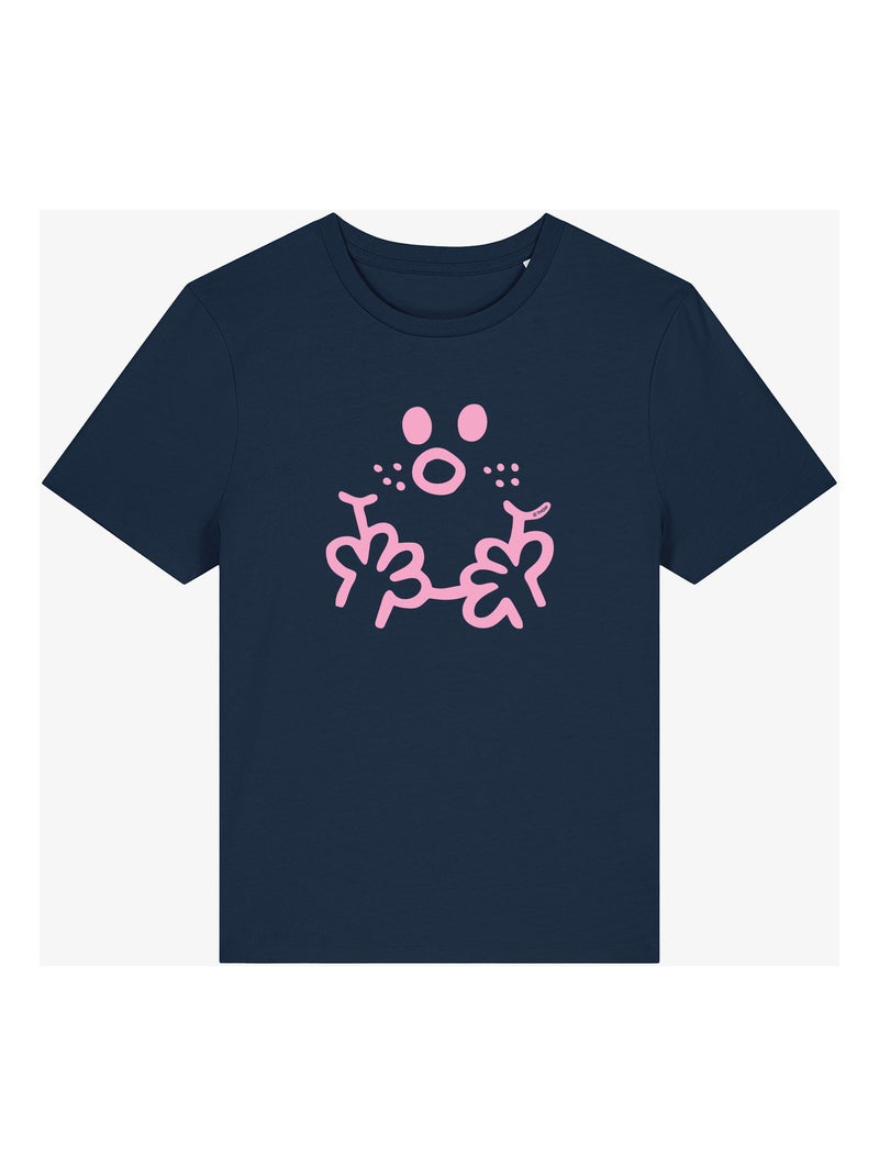 T-shirt Femme - VISAGE MADAME Bleu marine - Kiabi