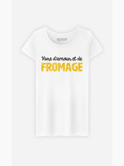 T-shirt Femme - VIVRE D'AMOUR ET DE FROMAGE - Kiabi T-shirt Femme - VIVRE D'AMOUR ET DE FROMAGE - Kiabi