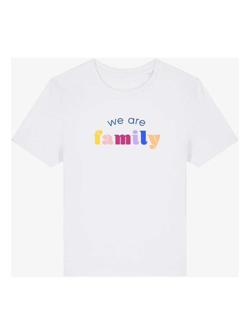 T-shirt Femme - WE ARE FAMILY Blanc - Kiabi