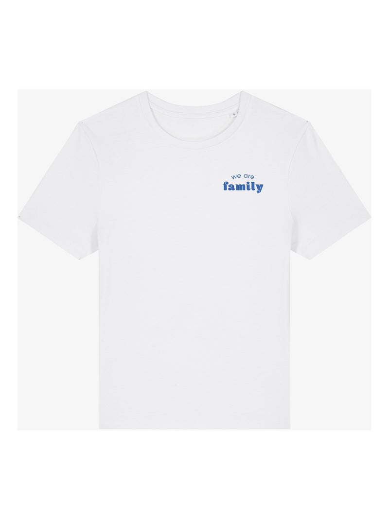 T-shirt Femme - WE ARE FAMILY COEUR Blanc - Kiabi