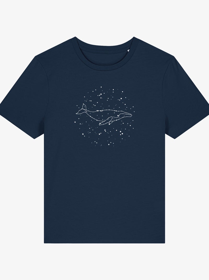 T-shirt Femme - WHALE CONSTELLATION Bleu marine - Kiabi