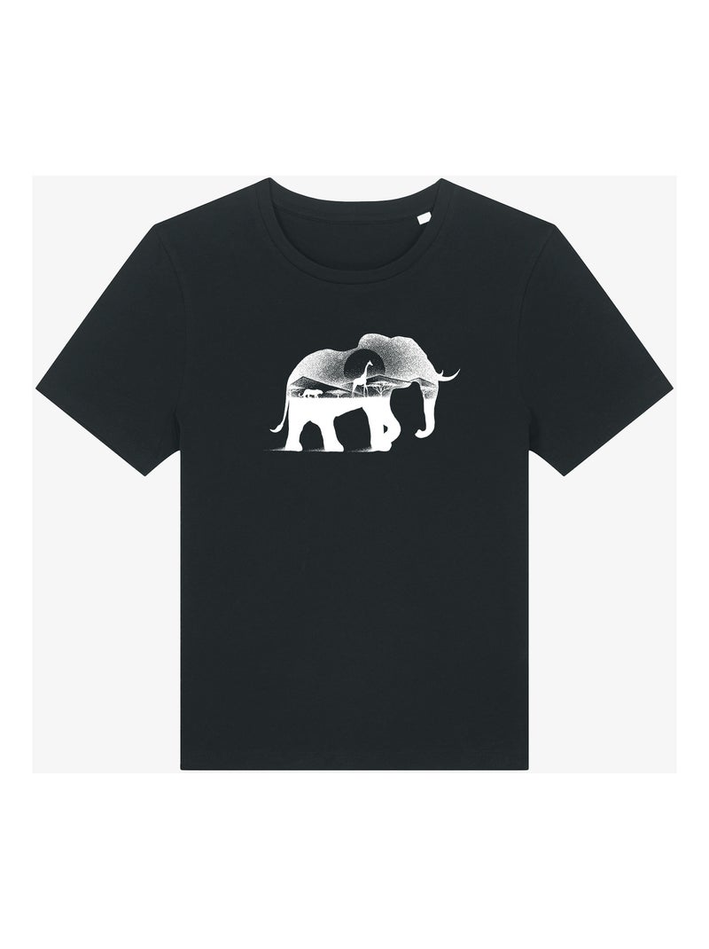 T-shirt Femme - WILD AFRICA Noir - Kiabi