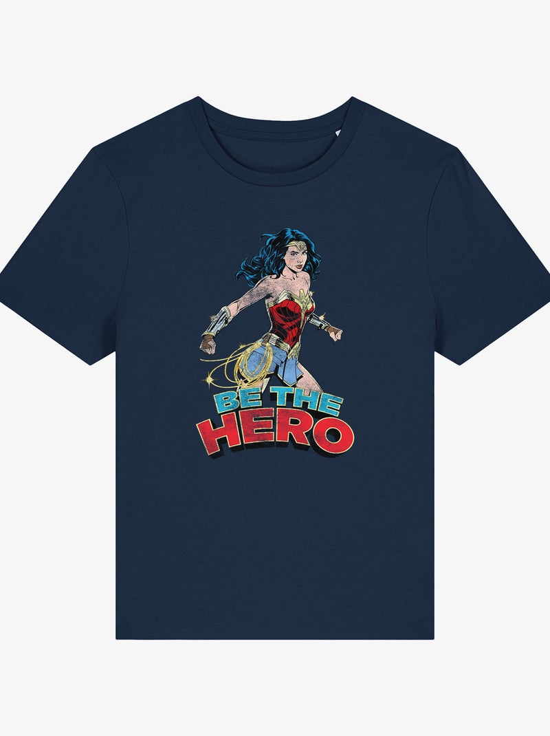 T-shirt Femme - WONDER WOMAN BE THE HERO 2 Bleu marine - Kiabi