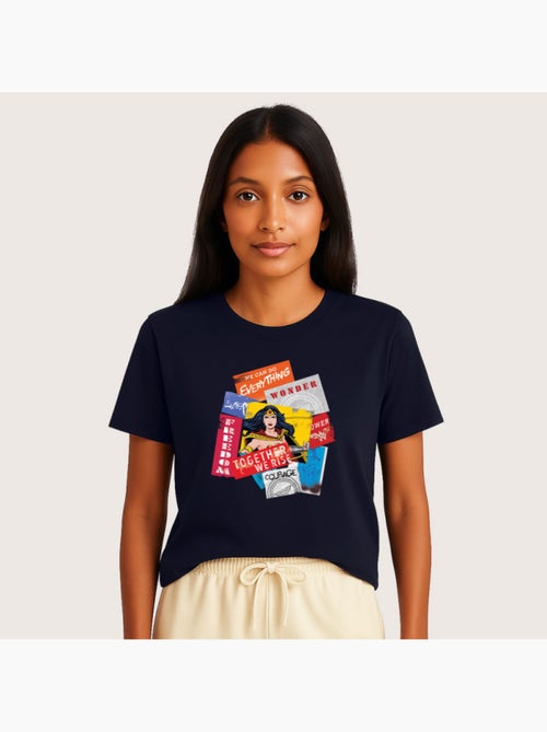 T-shirt Femme - WONDER WOMAN TOGETHER WE RISE - Kiabi T-shirt Femme - WONDER WOMAN TOGETHER WE RISE - Kiabi
