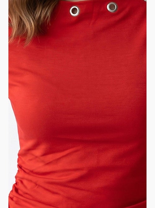 T-shirt femme ajusté à col bateau mixray - Kiabi