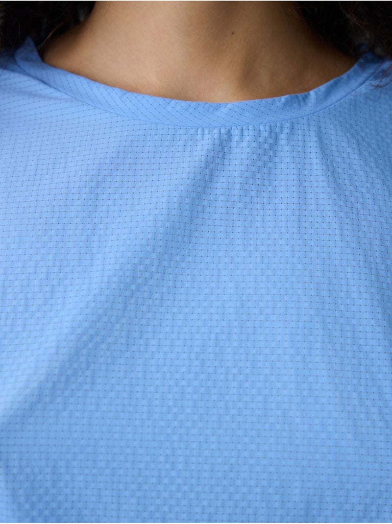 T-shirt femme avec détail au dos penti Bleu ciel - Kiabi