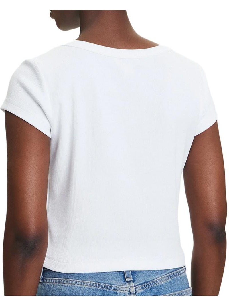 T-Shirt Femme Calvin Klein Blanc - Kiabi