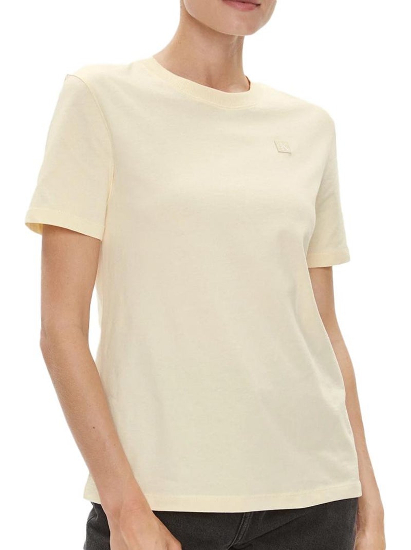 T-shirt Femme Calvin Klein Jeans Beige - Kiabi