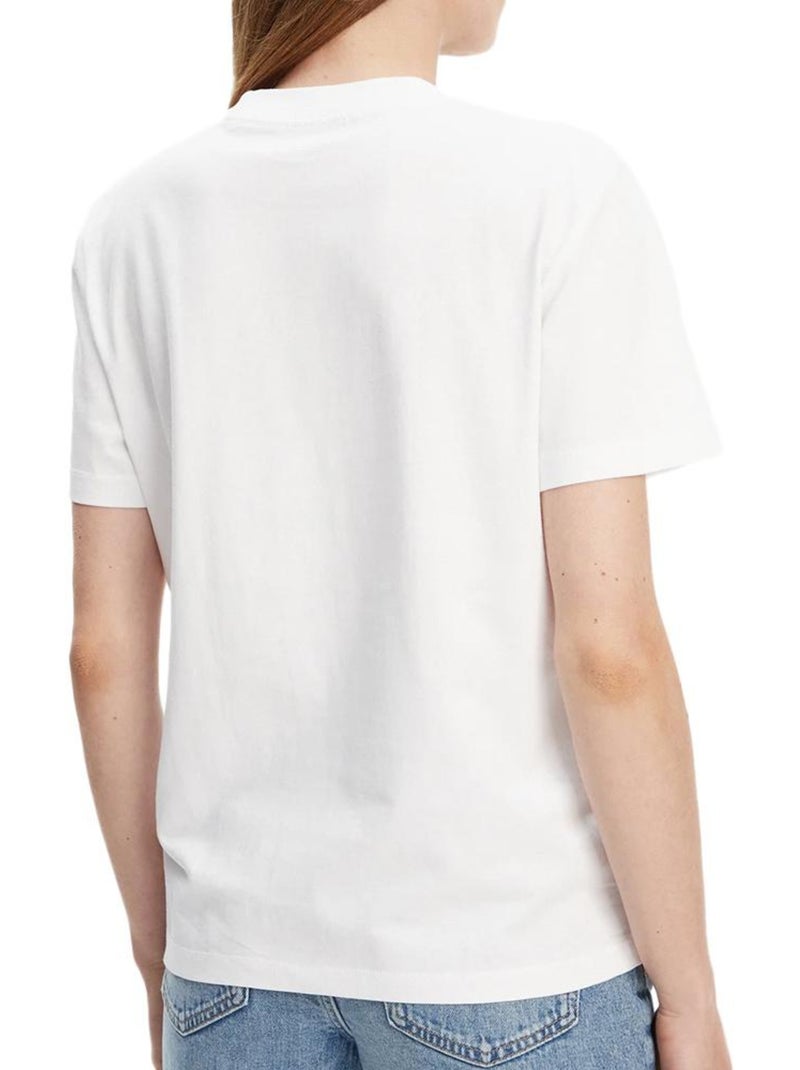 T-shirt Femme Calvin Klein Jeans Blanc - Kiabi