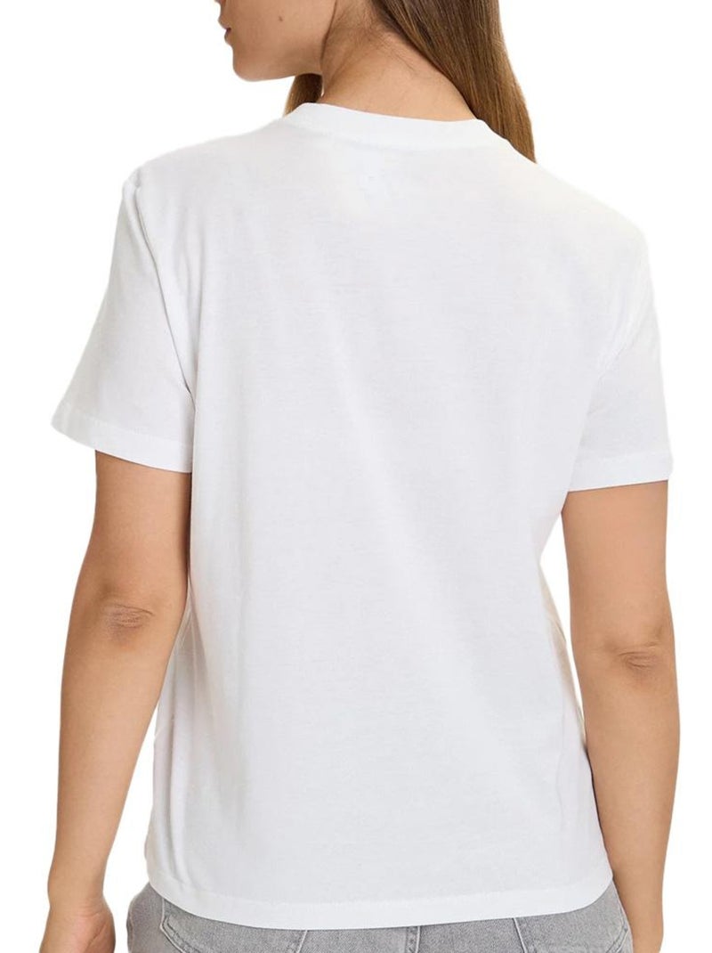 T-Shirt Femme Calvin Klein Jeans Blanc - Kiabi