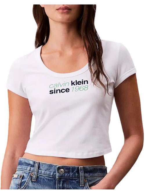 T-Shirt Femme Calvin Klein Jeans - Kiabi T-Shirt Femme Calvin Klein Jeans - Kiabi