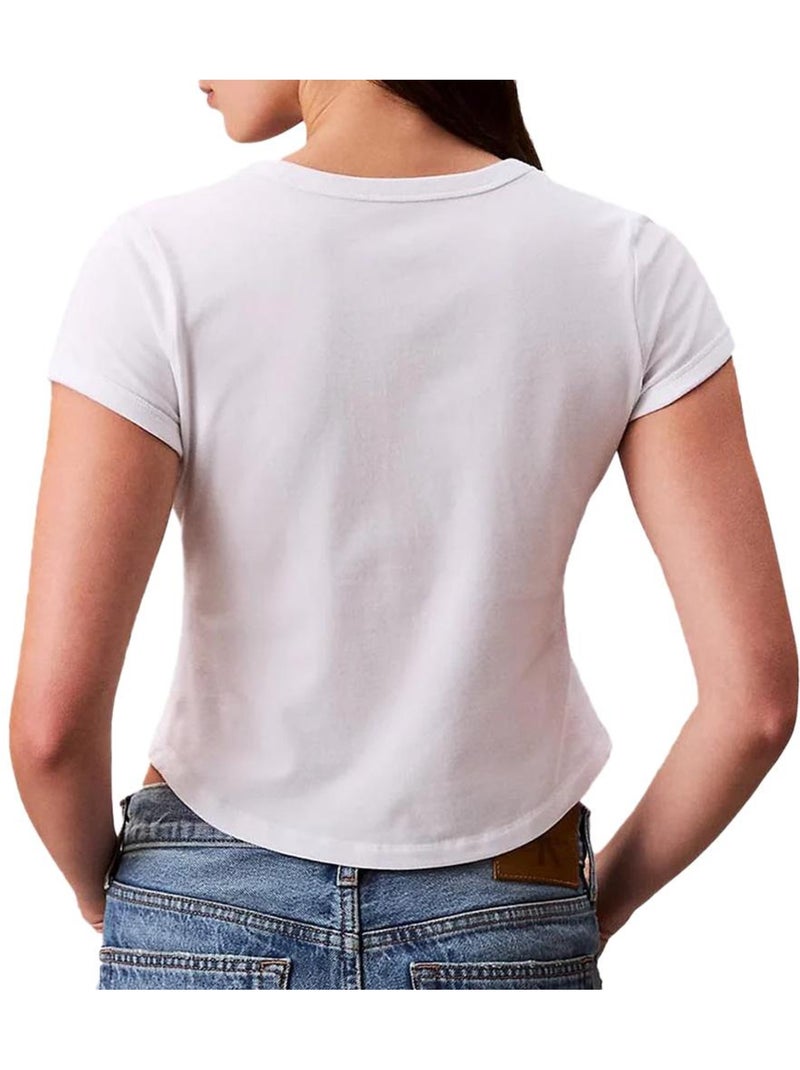 T-Shirt Femme Calvin Klein Jeans Blanc - Kiabi