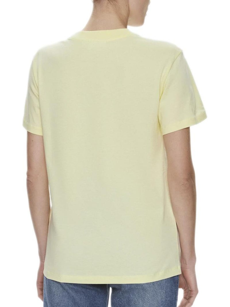 T-shirt Femme Calvin Klein Jeans Jaune - Kiabi