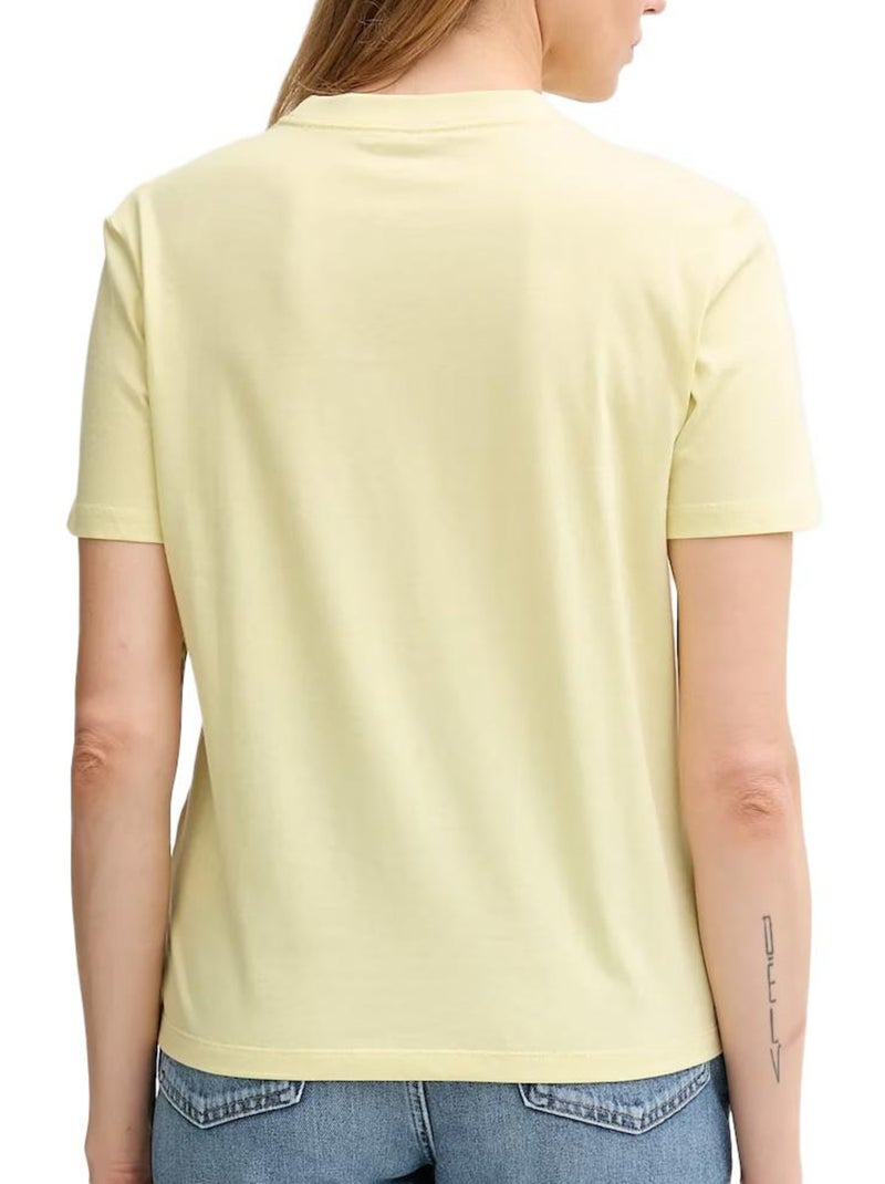 T-shirt Femme Calvin Klein Jeans Jaune - Kiabi
