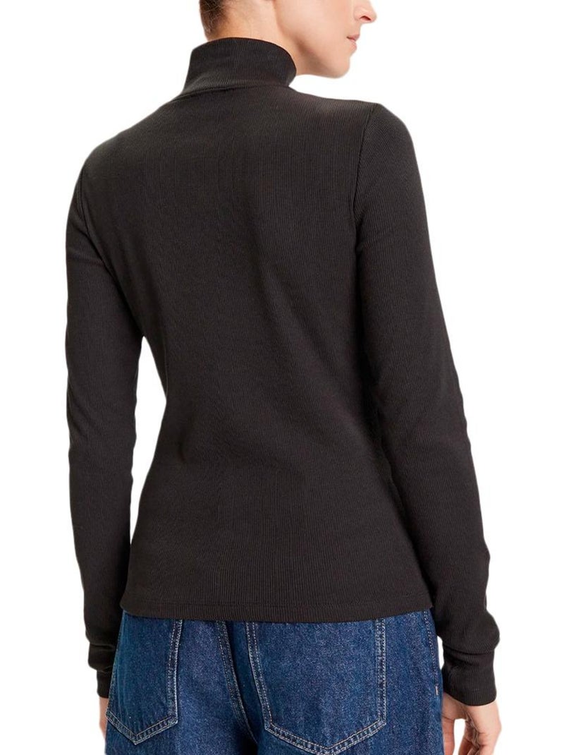 T-Shirt Femme Calvin Klein Jeans Label Marron cappuccino - Kiabi