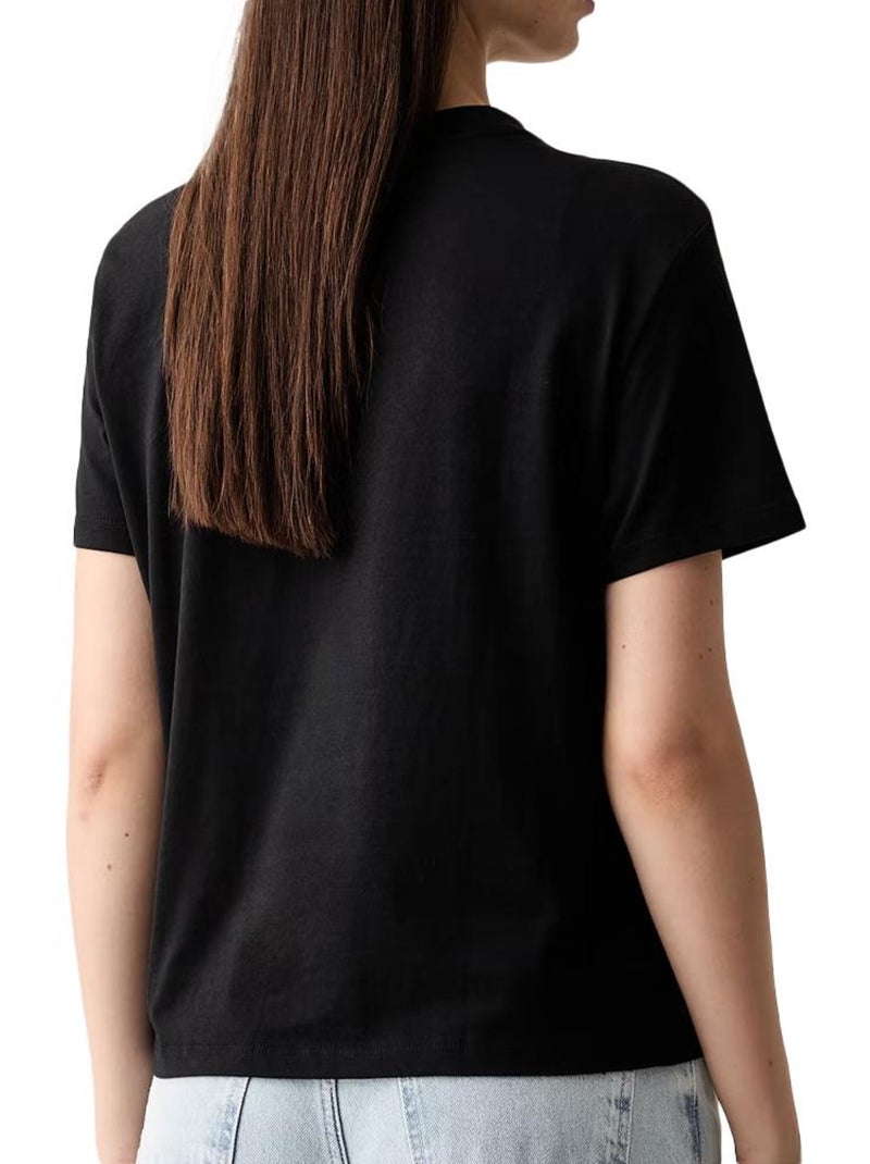 T-shirt femme calvin klein jeans Noir - Kiabi