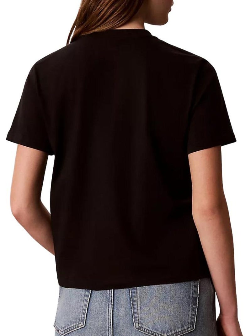 T-shirt femme calvin klein jeans Noir - Kiabi