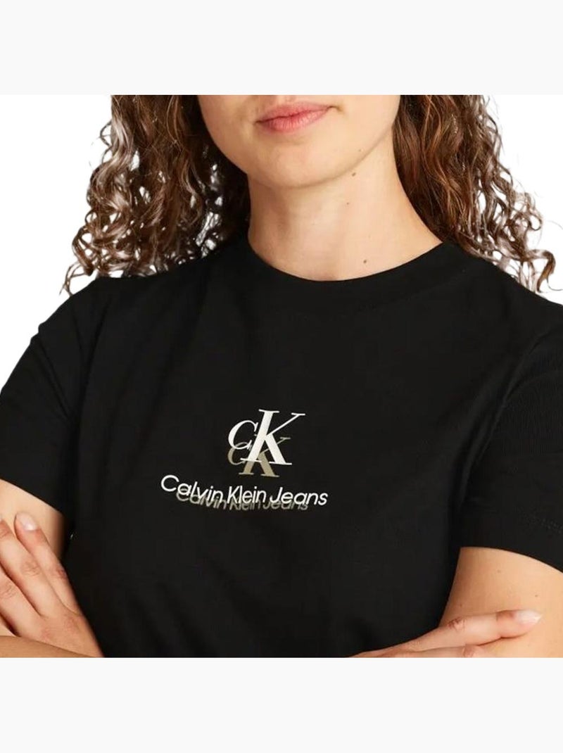 T-Shirt Femme Calvin Klein Jeans Noir - Kiabi