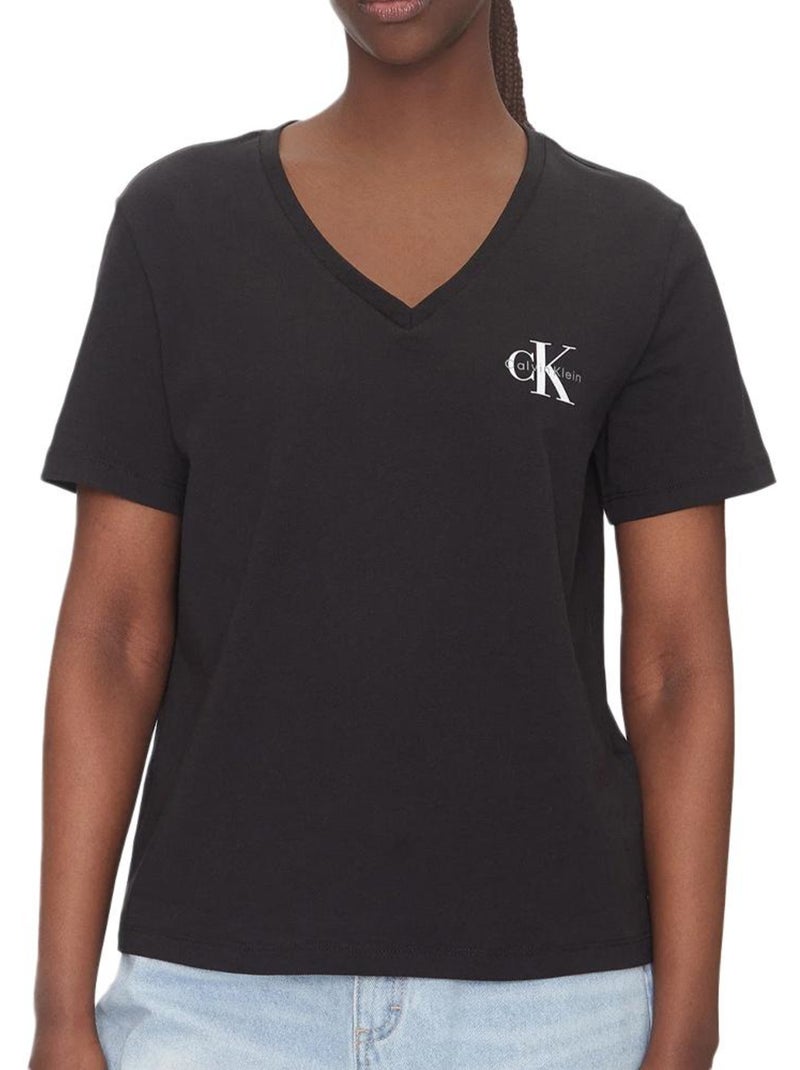 T-Shirt Femme Calvin Klein Jeans Noir - Kiabi