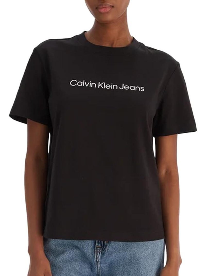 T-Shirt Femme Calvin Klein Jeans Noir - Kiabi