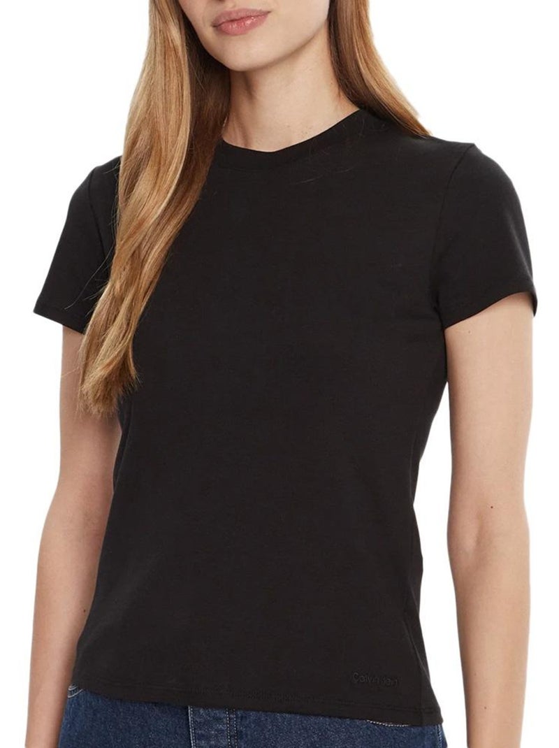 T-Shirt Femme Calvin Klein Jeans Noir - Kiabi