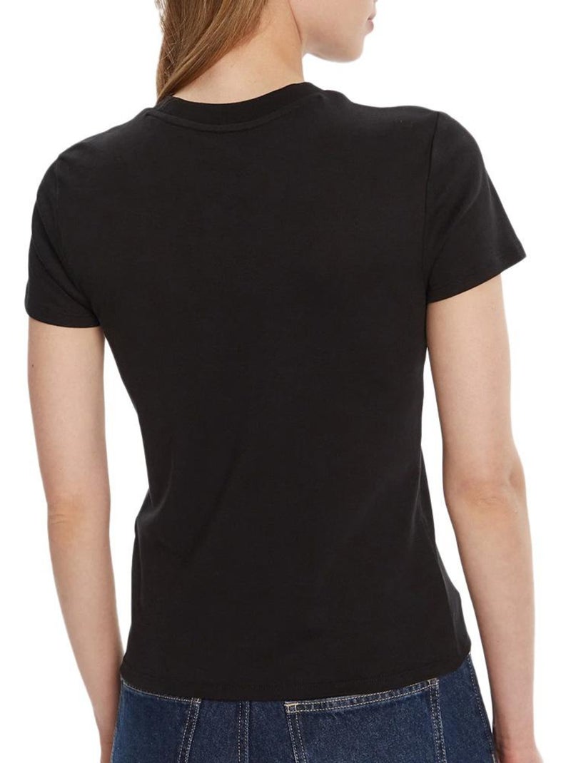 T-Shirt Femme Calvin Klein Jeans Noir - Kiabi