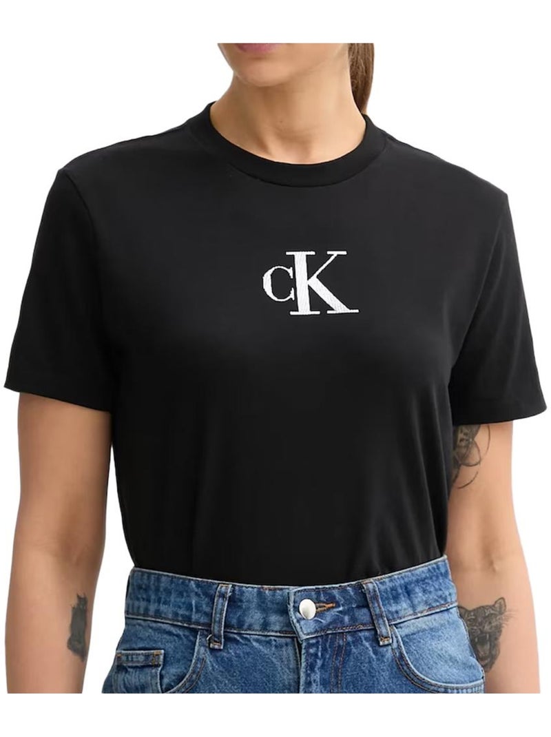T-Shirt Femme Calvin Klein Jeans Noir - Kiabi