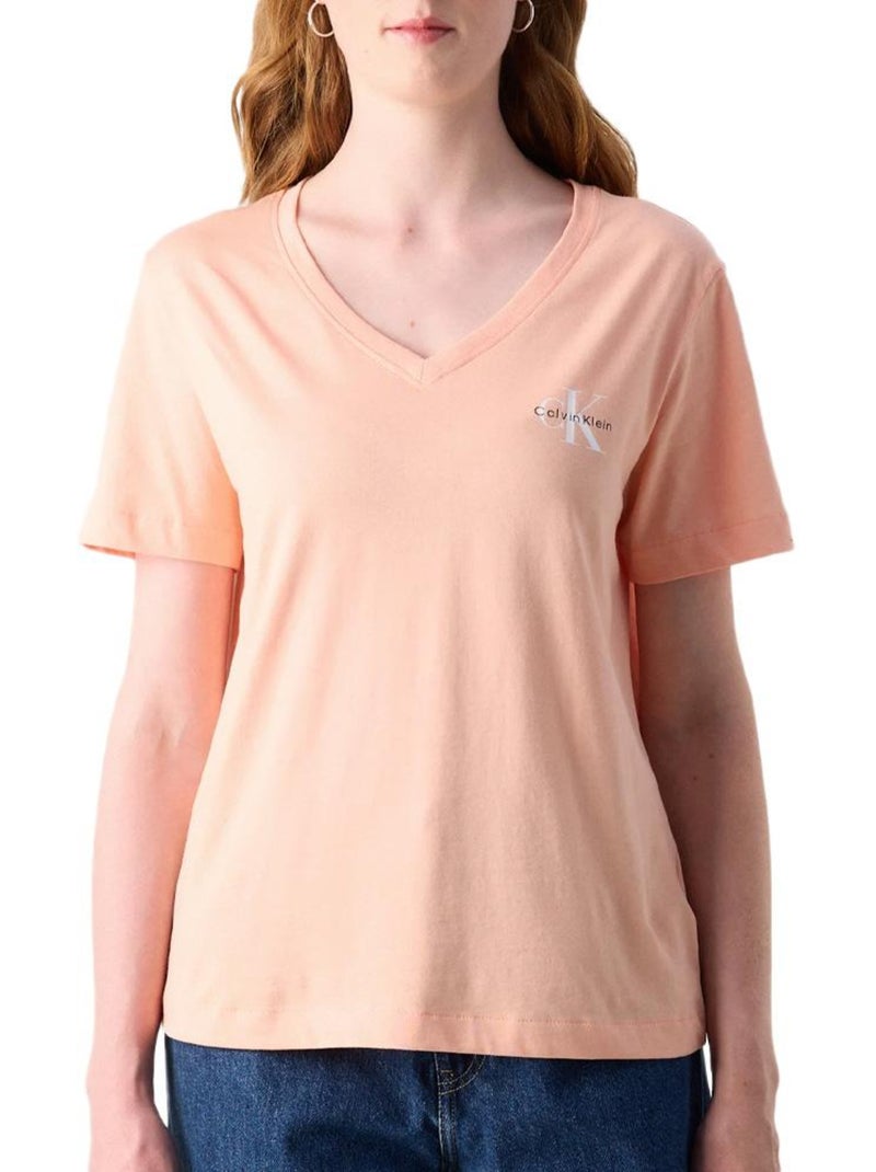 T-Shirt Femme Calvin Klein Jeans Orange - Kiabi