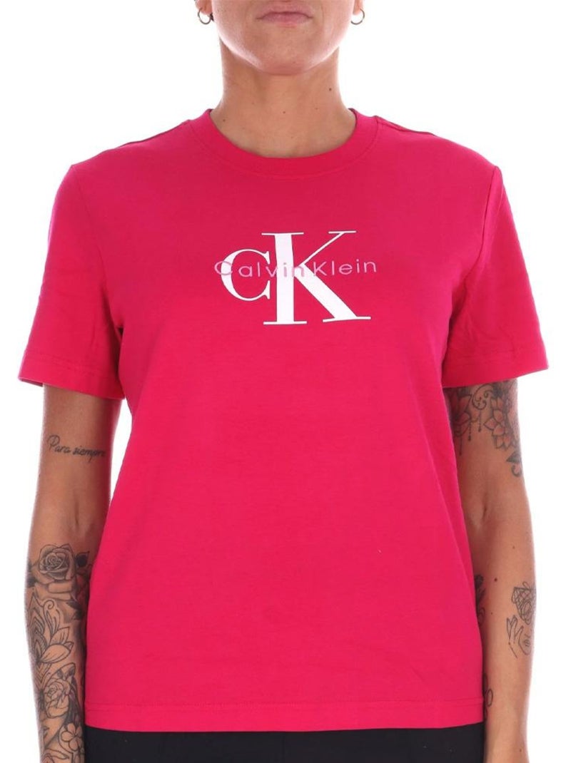 T-Shirt Femme Calvin Klein Jeans Rose - Kiabi