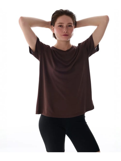 T-shirt femme col rond penti - Kiabi