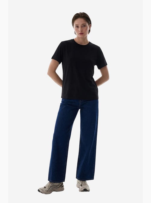 T-shirt femme col rond penti - Kiabi